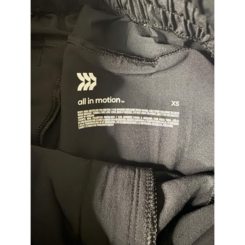 All In Motion Womens Black Cargo Jogger Pants XS Recycled Stretch Activewear - Picture 2 of 4